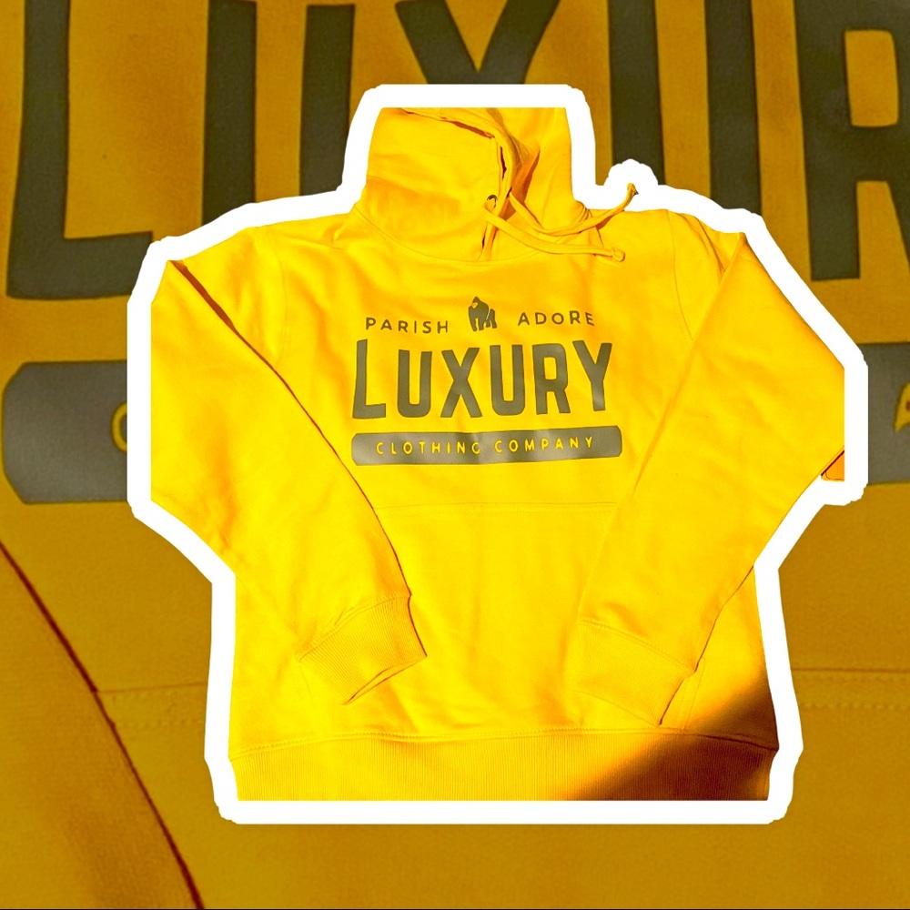 Parish Adore Luxury hoodie yellow / gray